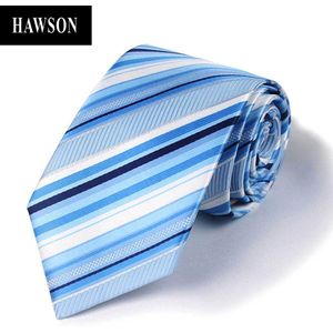 HAWSON Formal Tie for Men, Blue Striped Necktie for Business Wedding, Men's , Mens Accessory, to Dad
