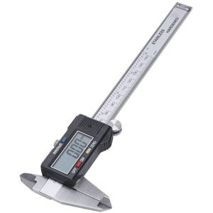 Zilver 6 ""/ 150Mm Digitale Elektronische Koning Voet Kaliber Grote Lcd Sn Tool Minimeter