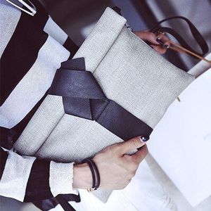 Messenger Kleur Blok Envelop Dag Vrouwelijke Mode Korte Grote Clutch Bag