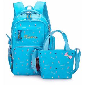 Leuke Schooltassen rugzak 3 stks/set Meisjes rugzak kids Prinses Orthopedische Schooltassen Rugzak schooltas