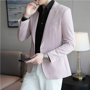 Mannen En Najaar Casual Effen Kleur Lange Mouw Jasje Met Back Slit Revers Een Enkele Breasted plus Size S-5XL