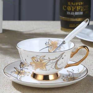 Bone China Koffie Kop En Schotel Europese Set Engels Afternoon