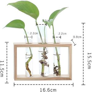 Eenvoudige Nordic Glazen Bloemenvaas Buis Fles Hydrocultuur Terrarium Container Houder Decor voor Slaapkamer Woonkamer Home Decoratie