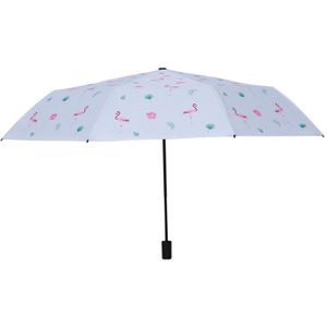 Kleine Verse Flamingo Paraplu Transparante Sakura Paraplu Cartoon Kat Paraplu Vogel Paraplu Lange Steel