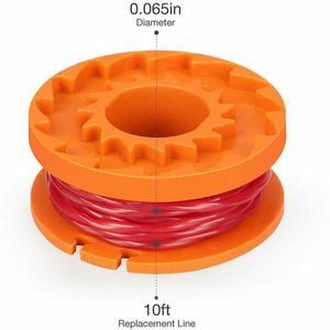 6x Line Spool Strimmer Hoofd Base Cover Cap + Spoel En Lijn Voor Worx GT Trimmer