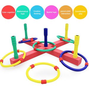 Kleur Cognitie Bijpassende Ring Spel Voor Kinderen Educatief Ring Toss Game Outdoor Indoor Speelgoed Voor Kinderen Peuters