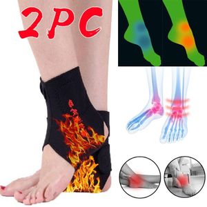 2pc Verstelbare Bescherming Belt Spontane Magnetische Therapie zelfopwarming Enkel Ondersteuning Protector Brace Wrap Riem Voetverzorging