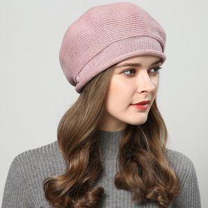 Vrouwen Winter Warm Cap Zachte Gebreide Muts Baret Baggy Beanie Hat Slouch Ski Slouchy Cap Beanie Voor Meisjes Zoete Gehaakte baret Cap