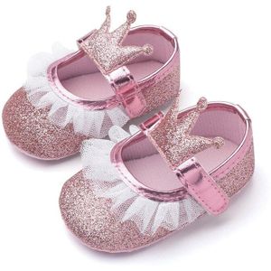 Pasgeboren Peuter Baby Meisjes Crib Schoenen Prinses Kant Kroon Prewalker Soft Sole Sneakers Leuke Casual Mode 0 -18M