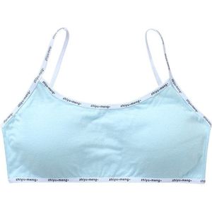 [B217] Dunne Riem Katoen Beha Kids Tiener Ondergoed Meisjes Training Beha Crop Top 8-16 Jaar Zomer vest-Stijl Sling Beha