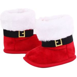 0-18M Baby Kerst Laarzen Sneeuwvlok Santa Winter Dikke Warme Slippers Anti-Slip Pasgeboren Booties