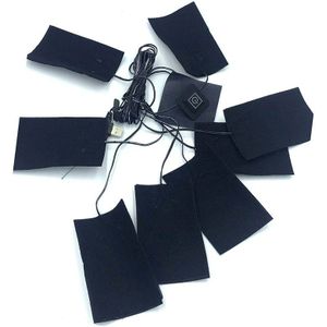 8 in 1 Elektrische Vest Kachel Doek Jas USB Thermische Warm Body Warmer Verwarmd Pad