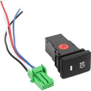 DC12V Mistachterlicht Push Schakelaar 4 Draad Knop Toyota Camry Prius Corolla