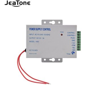 Jeatone Deur Access System Elektrische Voeding Controle Dc 12V 3A Miniatuur Power/Elektrische Lock Power/Access controle Systeem