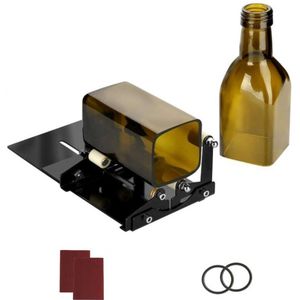 Diy Glazen Fles Cutter Tool Vierkante Ronde Wijn Bier Flessen Snijmachine Kit
