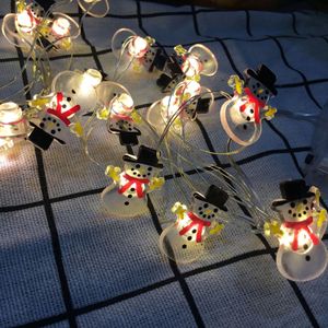 Led String Lights Christmas Decoratie Herten Sneeuwpop Pompoen Ghost Sneeuwvlok Kerstboom Koper Lichtslingers
