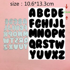 Zwart Engels Letters Metalen Cut Sterven Stencils Voor Scrapbooking Stempel/Fotoalbum Decoratieve Embossing Diy Papier Kaarten