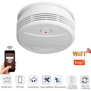 2022 Wifi Rookmelder Fire Alarm Sensor Bescherming Tuya App Controle Kantoor/Home Rookmelder Systeem