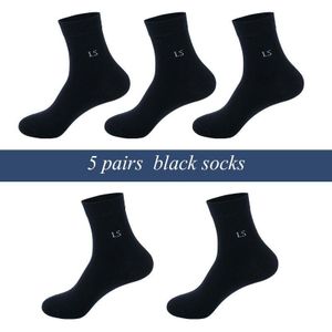 5 Pairs = 10 Stuks Van Mannen Sokken Mode Zakelijke Sokken Mannen Effen Kleur Hoge Ademend Katoen casual Mannen Sokken