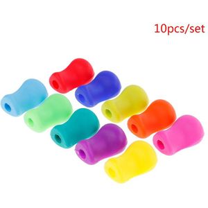 4Pcs/10Pcs Siliconen Pen Grip Corrector Therapie Handschrift Aid Kids Kinderen Student School Briefpapier Pen Controle Rechts schrijven