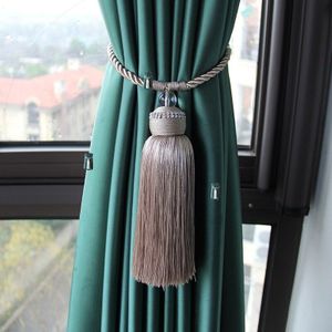 1Pc Opknoping Bal Kwastje Gordijn Tieback Touw Goud Enkele Bal Tie Terug Holdback Gordijn Houder Gesp Kamer Accessoires