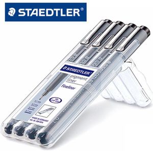 Duitsland Staedtler 308 Wp 4 Pen Set Pigment Liner Fineliner 0.1 Mm, 0.3 Mm, 0.5 Mm, 0.7 Mm Tekening Pen
