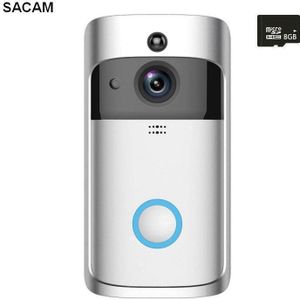 SACAM intelligente video deurbel draadloze thuis WIFI security camera gratis cloud service 8G sd-kaart twee-weg gesprek night vis