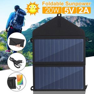 Sun Power Vouwen 10W Zonnecellen Charger 5V 2.1A Usb Output Apparaten Draagbare Zonnepanelen Voor Smartphones