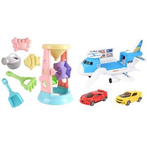 Kinderen Strand Speelgoed Set, Strand Schop Tool Set & Vliegtuigen Grote Size Passagiersvliegtuig Kinderen Vliegtuig Speelgoed Auto