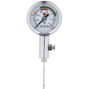Air Meter Metalen Nauwkeurige Bal Barometer Air Pointer Test Aanpassing Voetbal Basketbal Silver Volleybal Bal Manometer