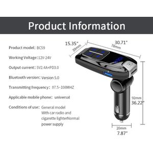 Bluetooth 5.0 Stereo MP3 Player Wireless Handsfree Car Kit Adapter Usb PD3.0