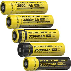 100% Originele NITECORE NL1823/NL1826/NL1832/NL1834/NL1835 3.7 V Ion Beschermd Batterij Knop Top voor 18650 Type Zaklampen