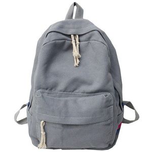 Canvas Rugzak Vrouwen Grote Capaciteit Schooltassen Casual Effen Kleur Reizen Laptop Rugzak Tiener Meisjes Bookbags Rugzak Vrouwelijke