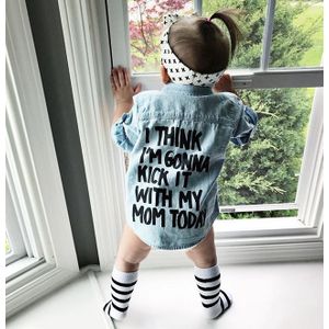 Peuter Kids Baby Meisje Winter Kleding Denim Tops T-Shirt Warme Jas Shirt/BL15