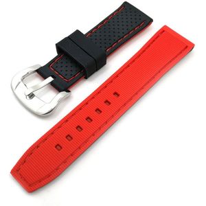 20Mm 22Mm 24Mm Rood Oranje Blauw Universele Zachte Siliconen Horlogeband Rubber Waterdichte Sport Blet Armband Band Strap accessoires