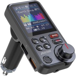 1.8 Inch BT93 Auto MP3 Speler Fm-zender Aux QC3.0 Opladen Draadloze Bluetooth-Compatibel Treble Bass Geluid Muziekspeler