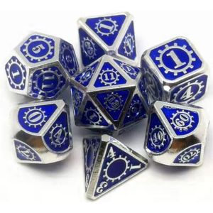 Metal Dice 7 stks/set RPG Dobbelstenen D & D Bordspel Speelgoed D4 D6 D8 D10 D12 D20 Magic props Polyhedrale Dobbelstenen