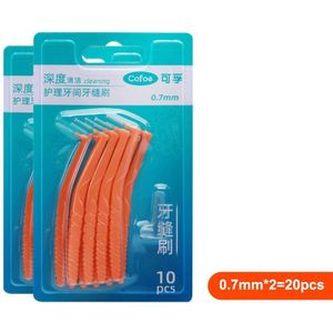 Cofoe 10/20Pcs Rager Schoon Correctie Oral Care Dental Borstels Tanden Zorg Voor Volwassenen Tooth Schoonmaak Tool