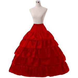 4 Hoops 5 Lagen Baljurk Petticoats Zwarte Petticoat Crinoline Onderrok Grote Ruche Bruiloft Accessoires Tule Onderrokken