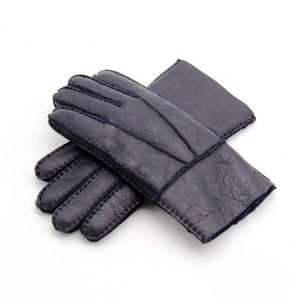 Handschoenen Mannen Mitten Winter Warm Bont Leer Wol Man Palestina Kleding Mode-accessoires Apparel Luxe Plaid