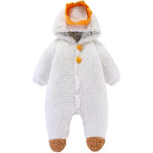 Winter Overall Voor Kinderen Baby Jas Katoen Dikker Kleding Hooded Cartoon Dieren Baby Jongens Meisjes Jumpsuit Baby Romper