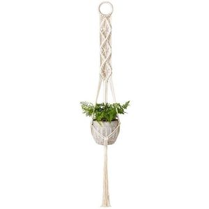 Huishoudelijke Geknoopt Macrame Plant Hanger Bloempot Mand Lifting Touw Opknoping Mand Pot Houder Handgemaakte Tuingereedschap