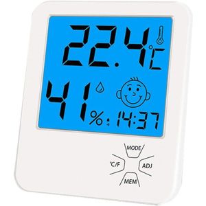 Gtbl Huishoudelijke Digitale Thermometer Hygrometer Monitor Met Wekker Indoor Kleine Elektronische Thermometer Met Achtergrondverlichting