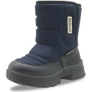 Apakowa Laarzen Voor Jongens Kids Winter Mid-Kalf Klittenband Snowboots Waterdichte Warme Wollen Voering Schoenen-30 Graden Mountain Wandelen