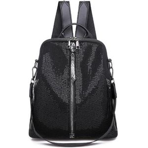 Koreaanse Rugzak Casual Student Tas Dames Nylon Waterdichte Black Sequin Rugzak Vrouwelijke