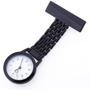 Praktische clip-on horloge verpleegster horloge verpleegster broche zwart