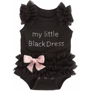 Mijn Little Black Dress Voor Meisje Jurk Kinderen Causale Peuter Meisjes Pasgeboren Jurken Sleeper Romper Vestido Infantil Kleding 12M