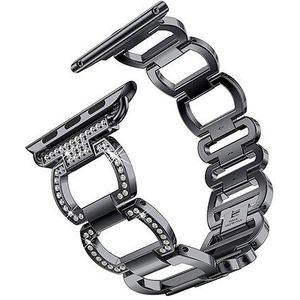 Luxe Metalen Diamant Armband Voor Apple Horloge Band 44Mm 42Mm Iwatch Se 6 5 4 3 2 1 38Mm 40Mm Rvs Loop Polsband