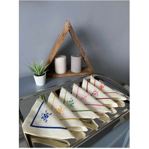 Servetten Blue Cocktail Servet Set Van 4 Home Wasbare Thee Uitnodiging Gebruik Servetten Stof Vierkante Verjaardag Thuis Party hotel