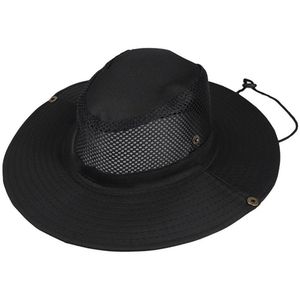 Brede Rand Zon Ademende Hoed Zomer Outdoor Activiteit Mesh Emmer Cap Uv Bescherming Voor Camping Vissen Safari Wandelen Hoeden